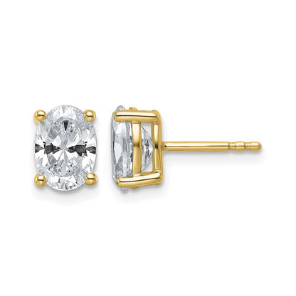 Lab Grown Diamond VS/SI+ G+ Complete Oval Four Prong Stud Earrings