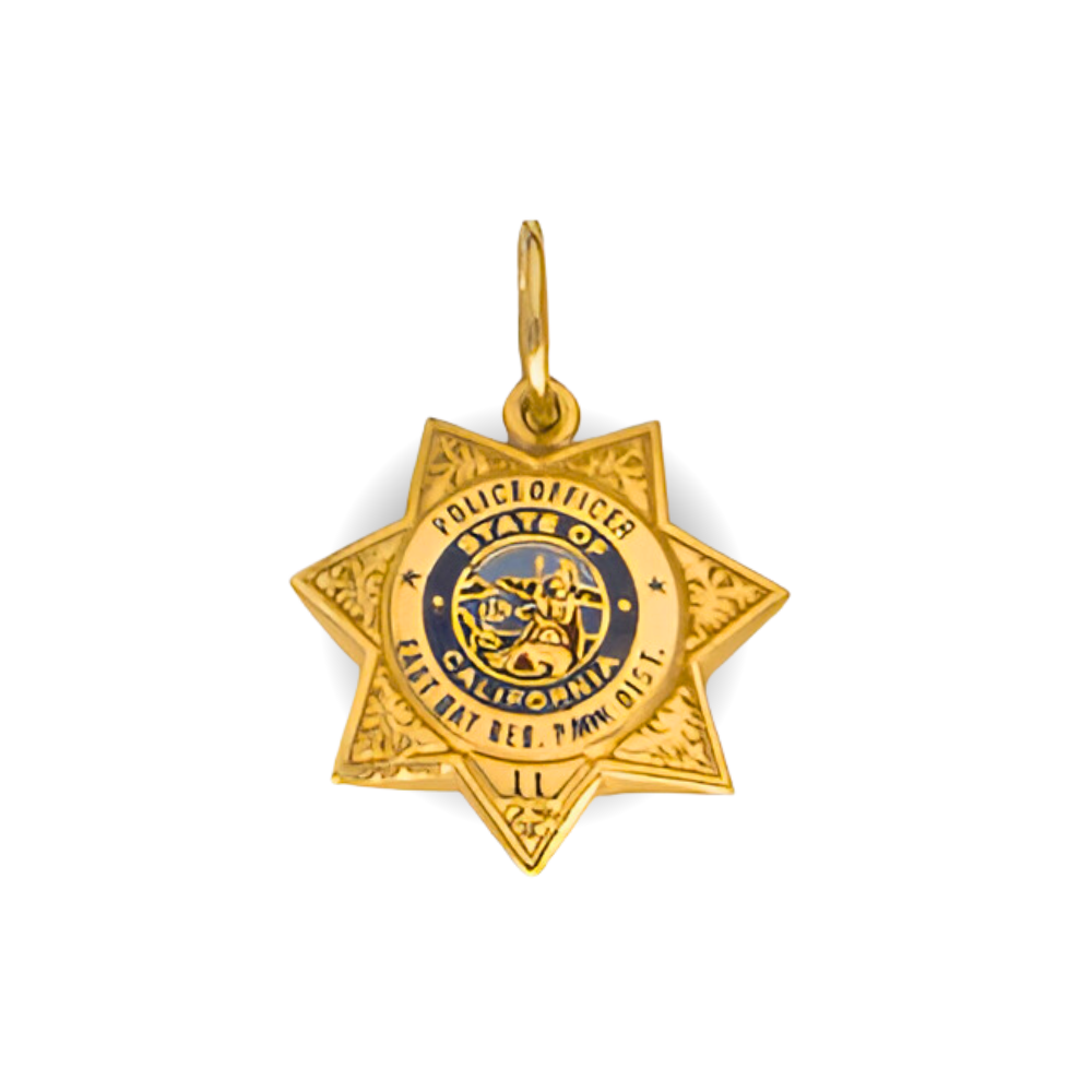 East Bay Police Department Small Badge Star Pendant - Gold