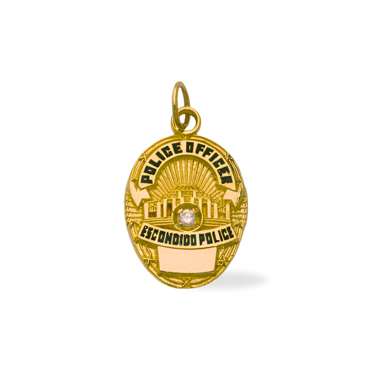 Escondido Police Department Small Badge Pendant - Gold