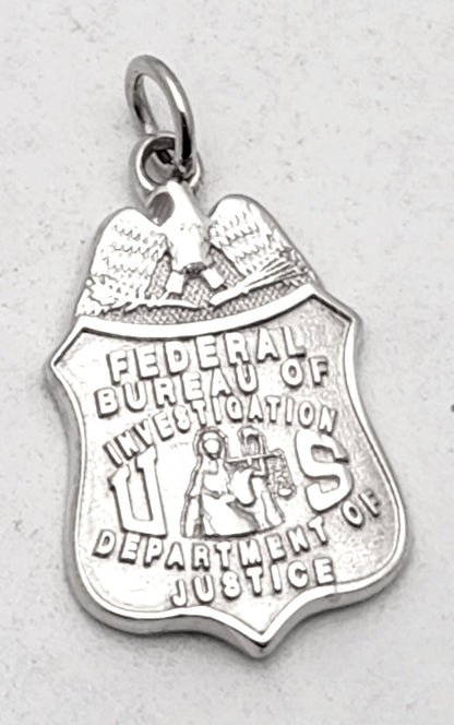 F.B.I Badge Pendant - Gold