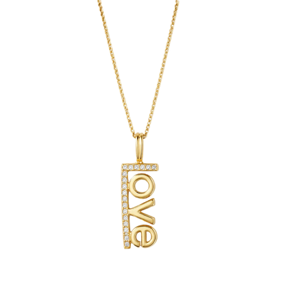 Love Diamond Necklace - 14k gold