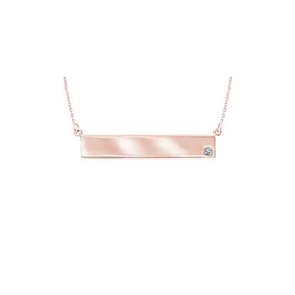 Popular Bar Necklace - Gold & Diamond