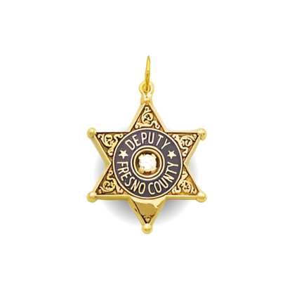 Fresno County Sheriff Department Star Badge Pendant