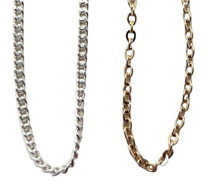 White & Yellow Gold Plated Chains