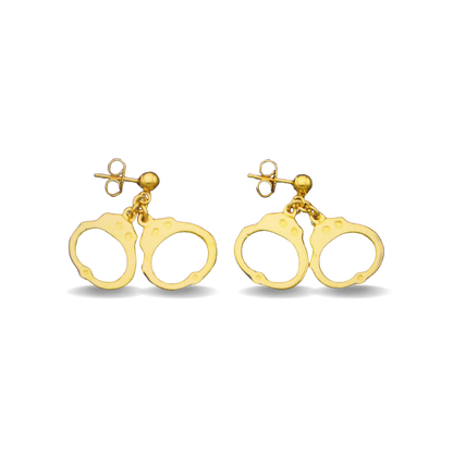 Hand Cuff Earrings - Gold