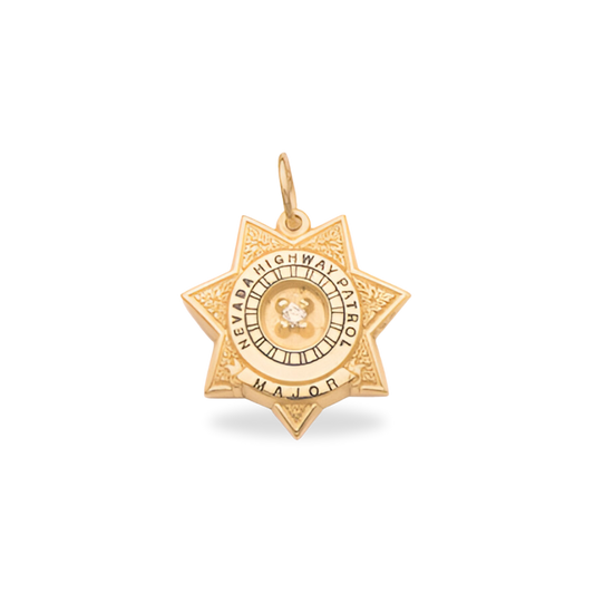 Henderson Fire Department Medium Badge Pendant - Gold