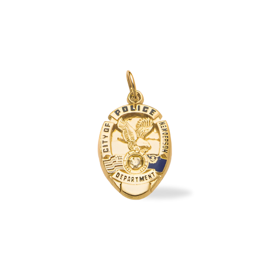 Henderson Police Department Medium Badge Pendant - Gold