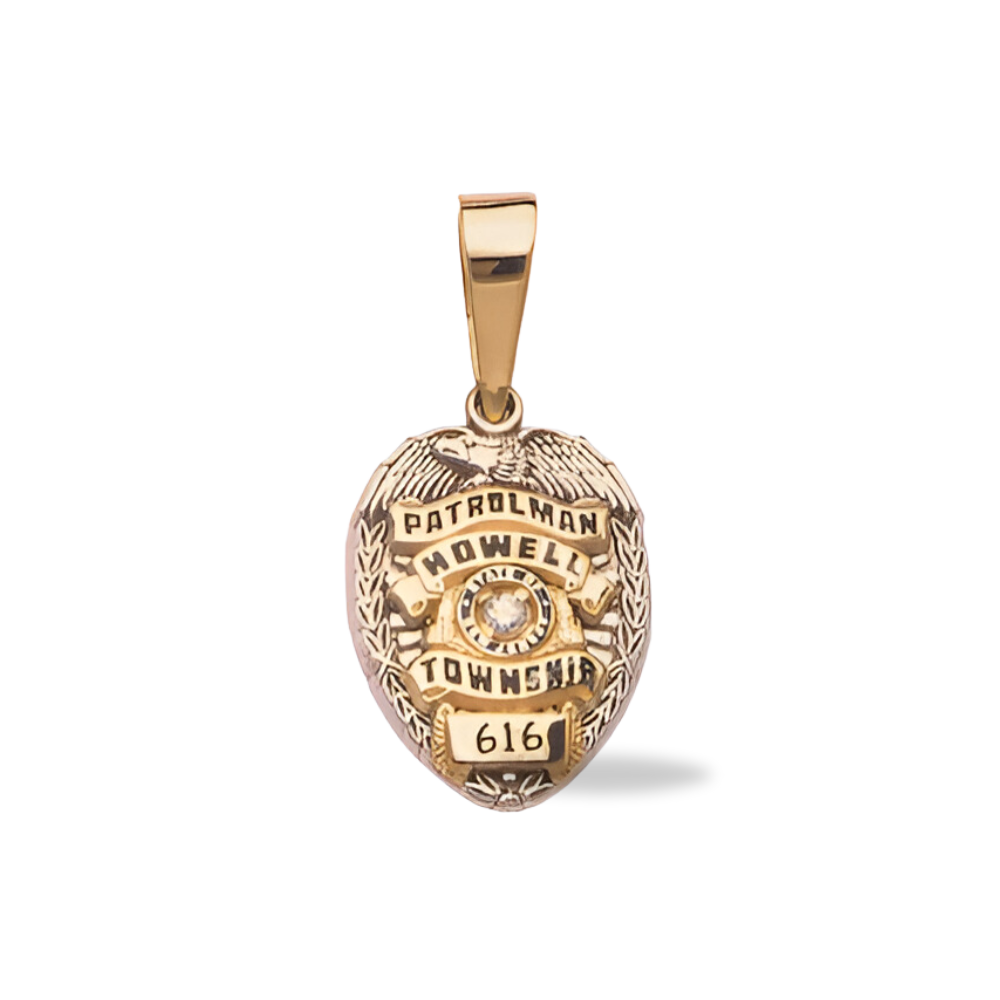 Howell Township Police Department Med Badge Pendant - Two Tone ...
