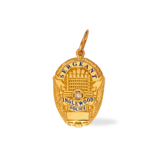 Inglewood Police Department Small Badge Pendant - Gold