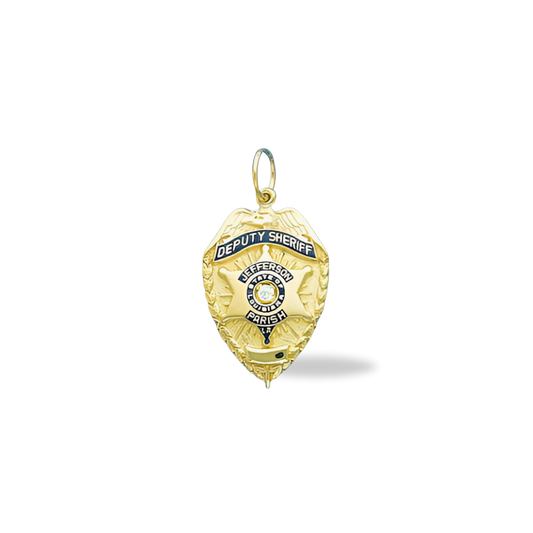 Jefferson Parish Sheriff Department Medium Badge Pendant - Gold