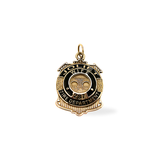 Joliet Fire Department Badge Pendant - Gold