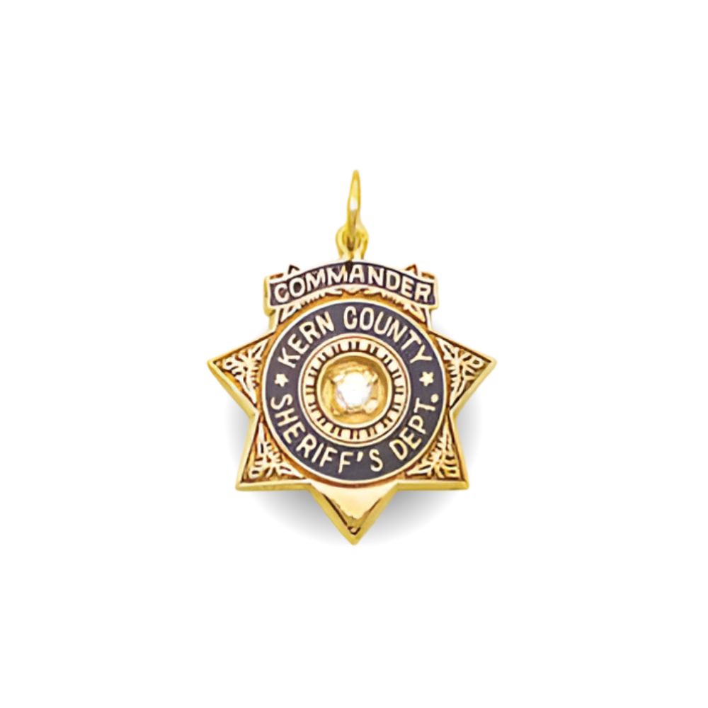 Kern County Sheriff Department Small Badge Pendant - Gold