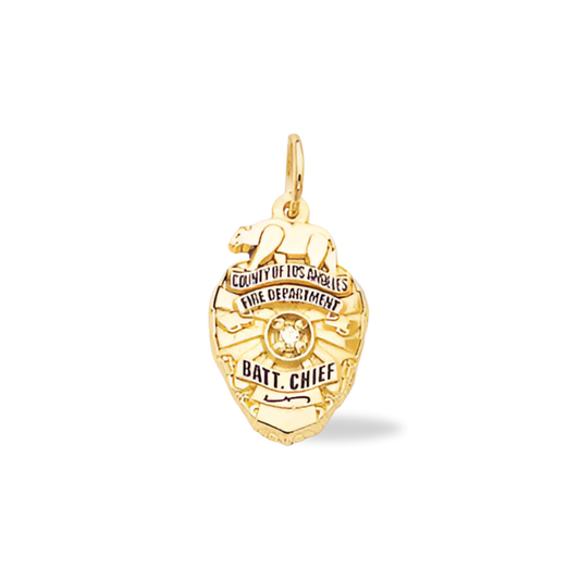 LACFD Small Badge Pendant - Gold
