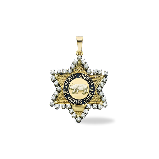 LACSD Badge Star Pendant - Diamond