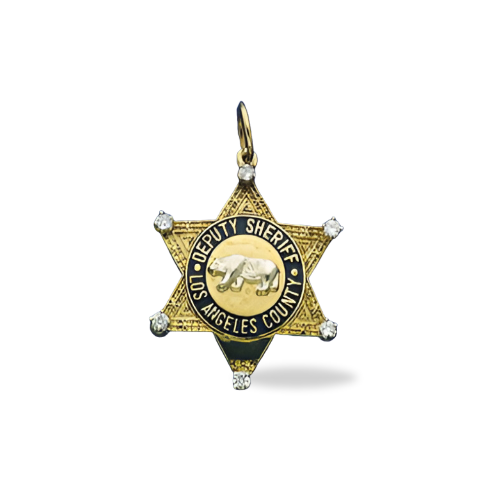 LACSD Badge Star Pendant - Diamond