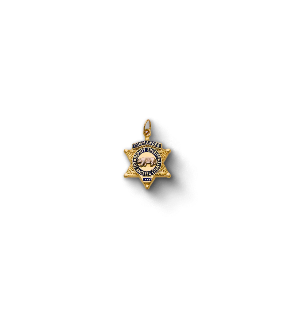 LACSD Star Badge Pendant With Ribbon
