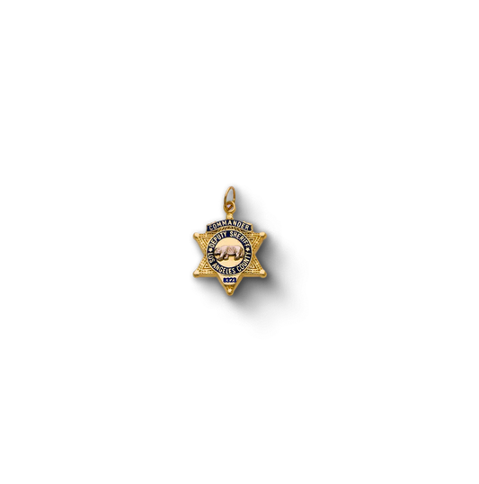 LACSD Star Badge Pendant With Ribbon