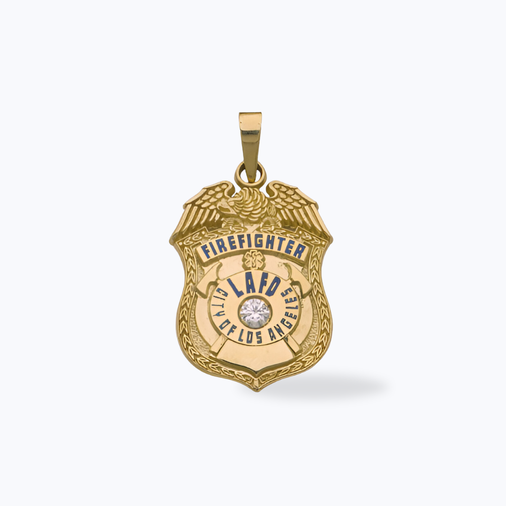 LAFD Badge Pendant - Gold
