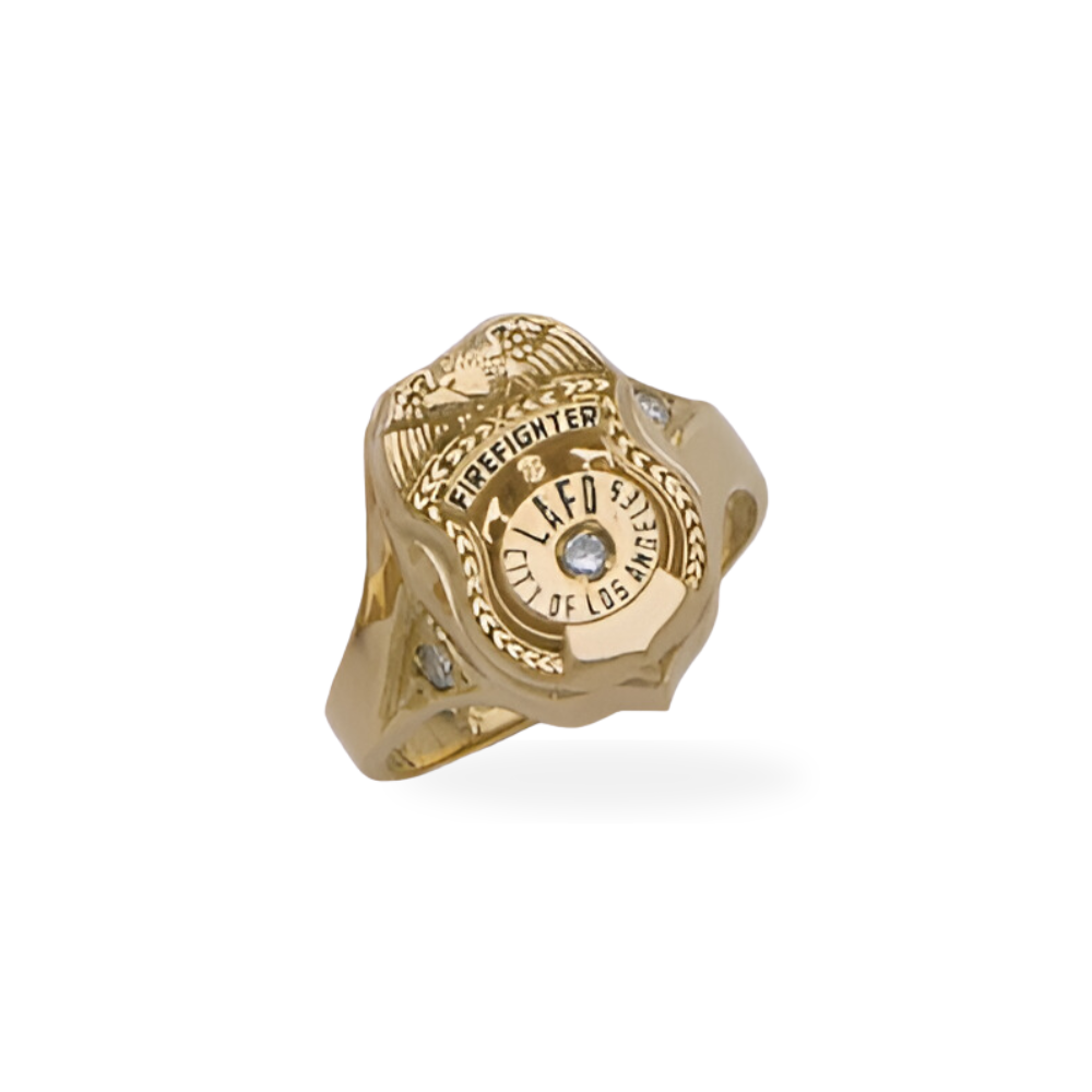 LAFD Badge Ring Solid Shank