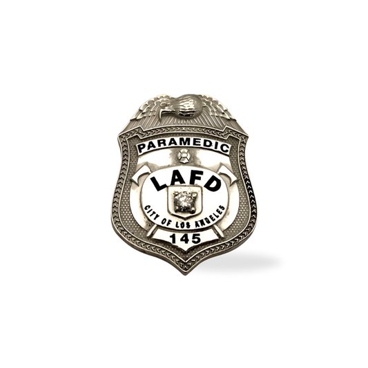 LAFD Large Badge Pin Pendant - Sterling Silver