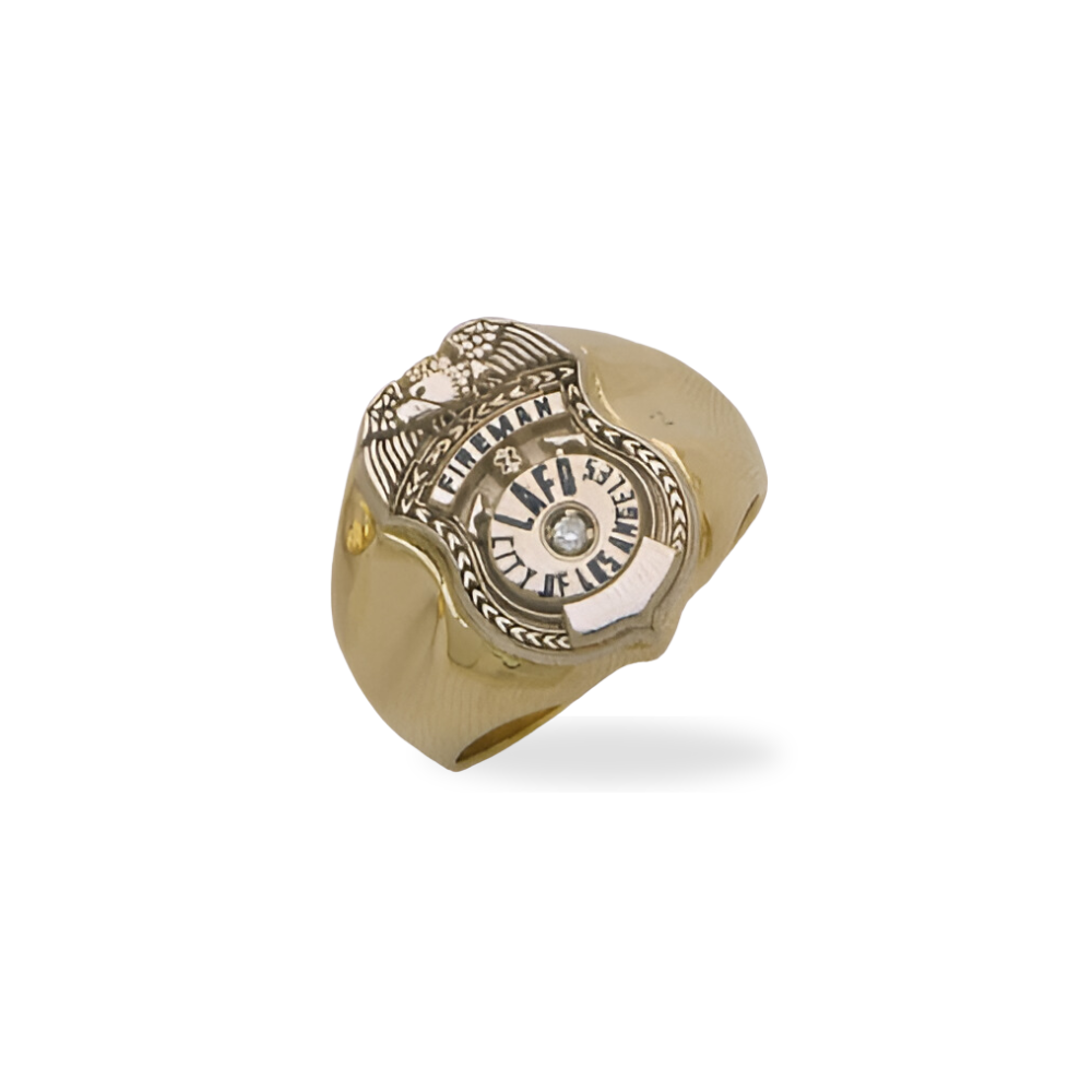 LAFD Med Badge Ring - Two Tone