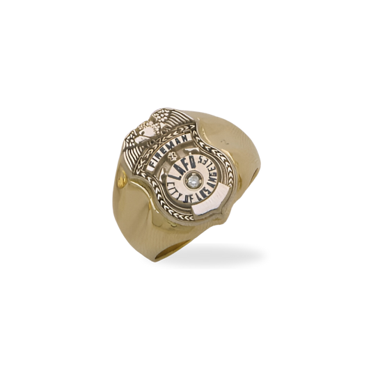 LAFD Med Badge Ring - Two Tone
