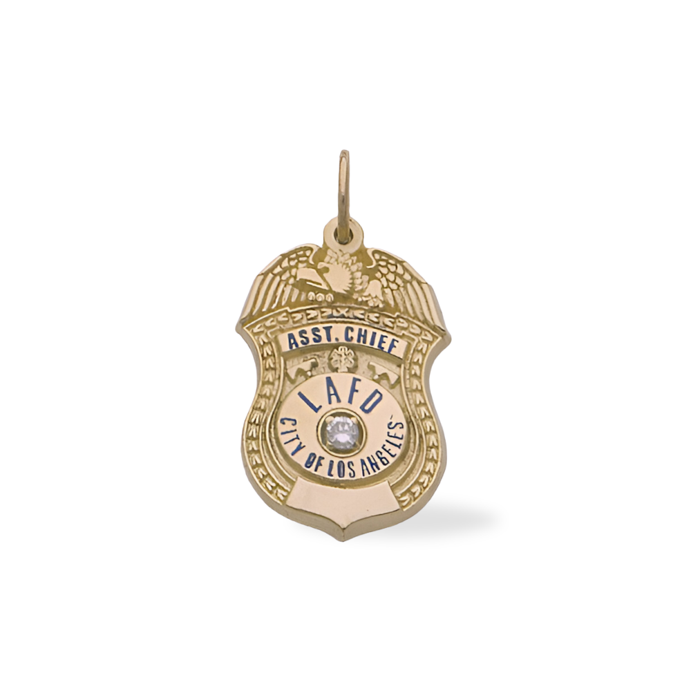 LAFD Badge Medium Pendant - Asst Chief