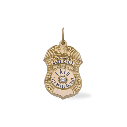 LAFD Badge Medium Pendant - Asst Chief