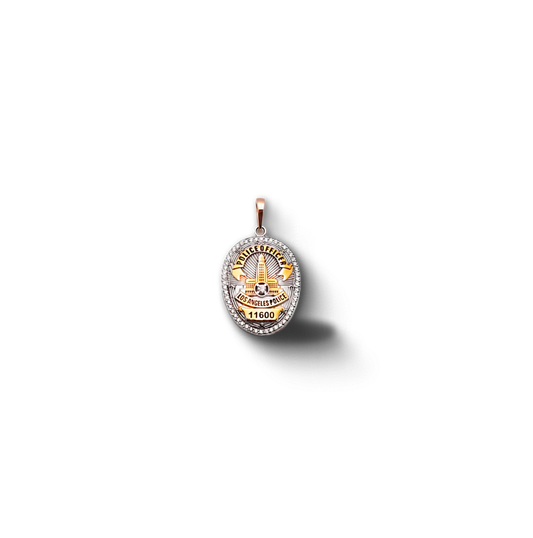 LAPD Diamond Frame Badge Pendant