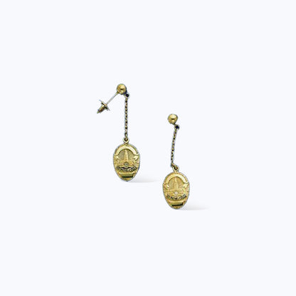 LAPD Badge Dangle Earrings