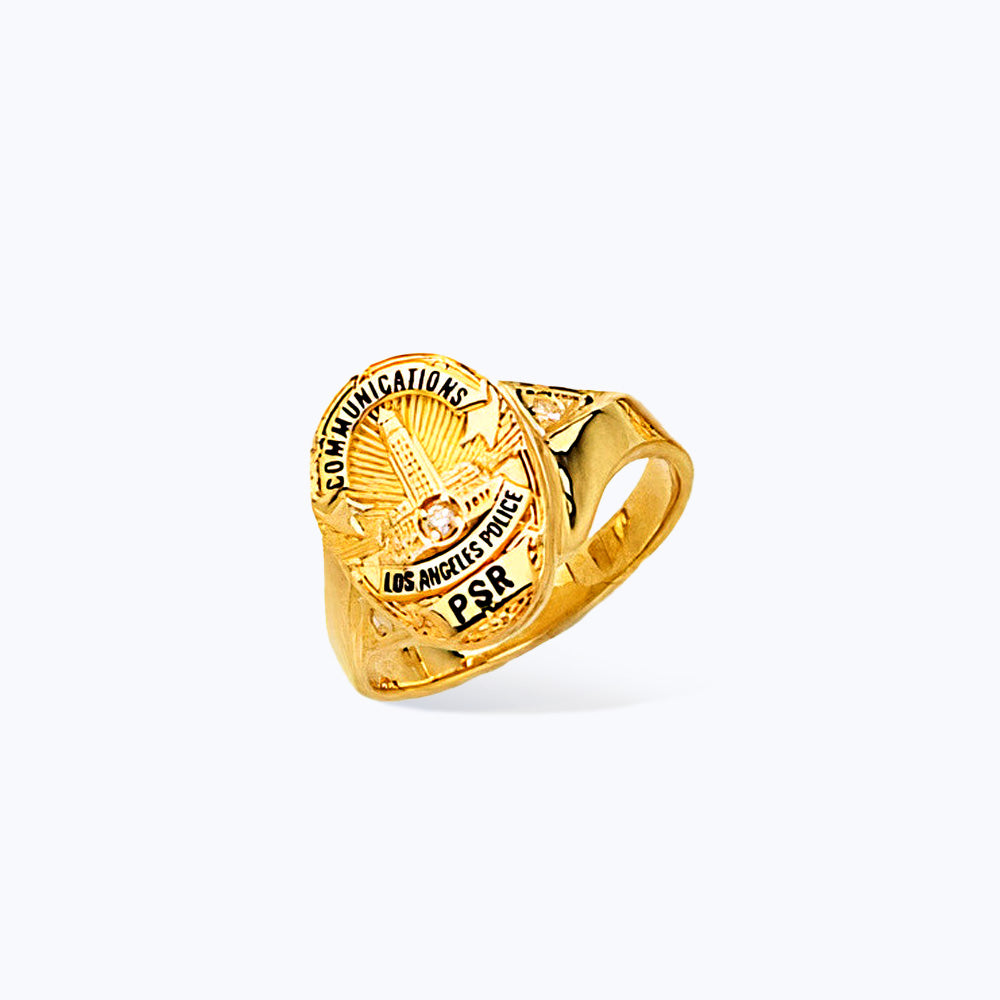 LAPD Badge Ring With Diamond – jewelryfactory.com