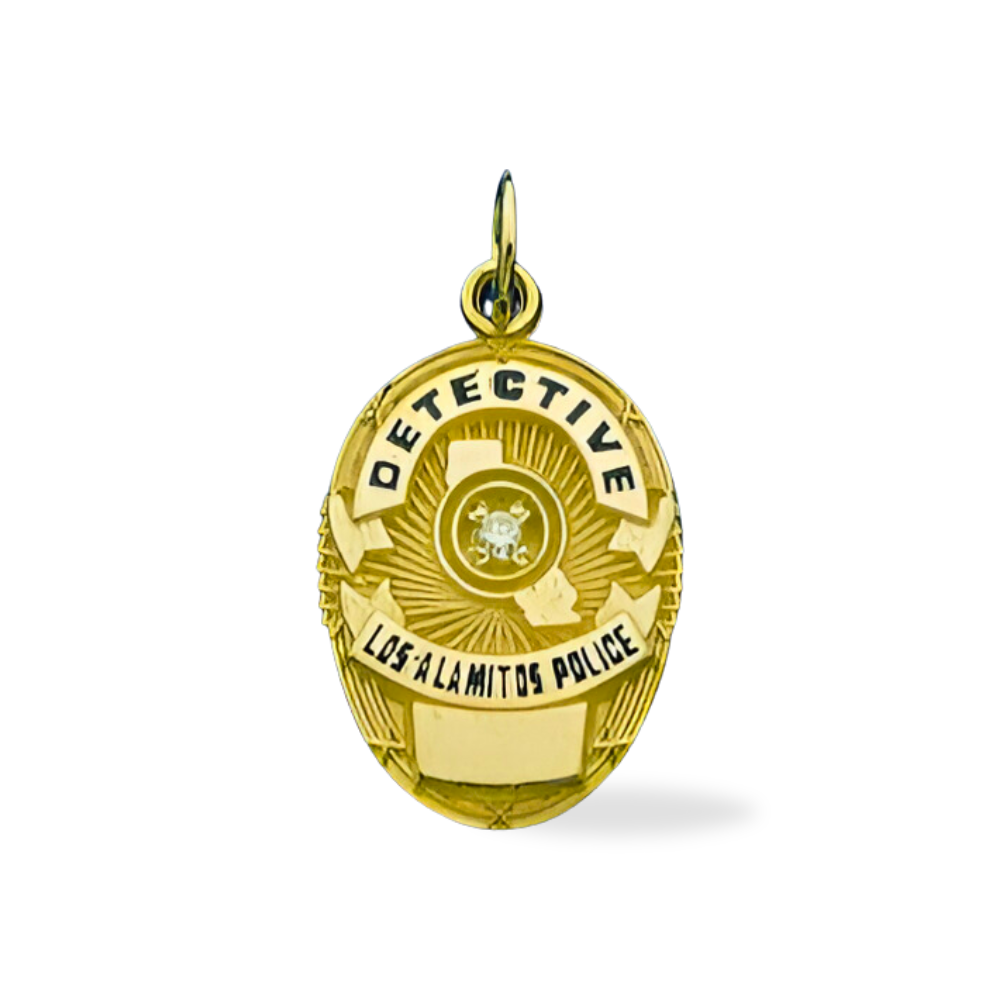 Los-Alamitos PD Medium Badge Pendant - Gold