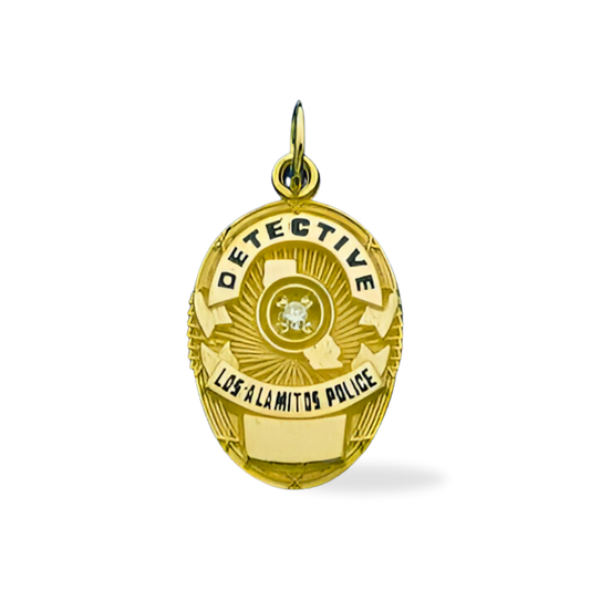 Los-Alamitos PD Medium Badge Pendant - Gold