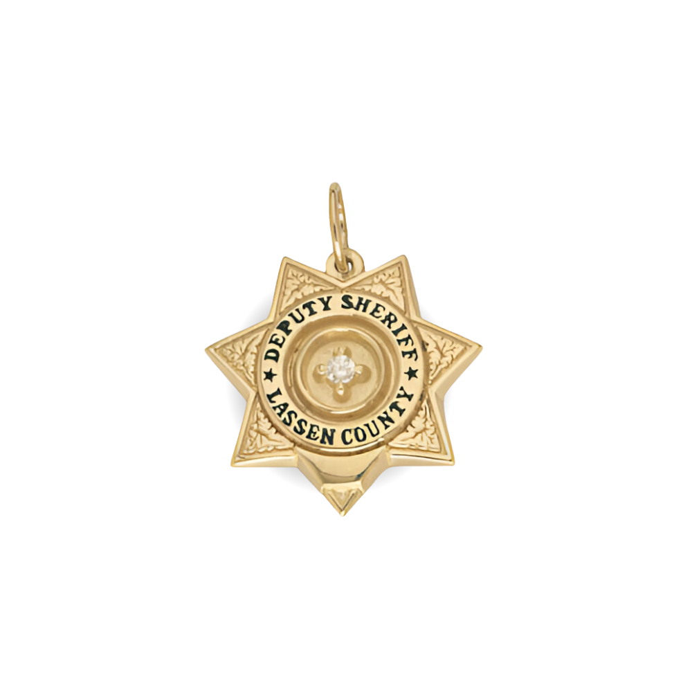 Lassen County Sheriff Department Medium Star Badge Pendant