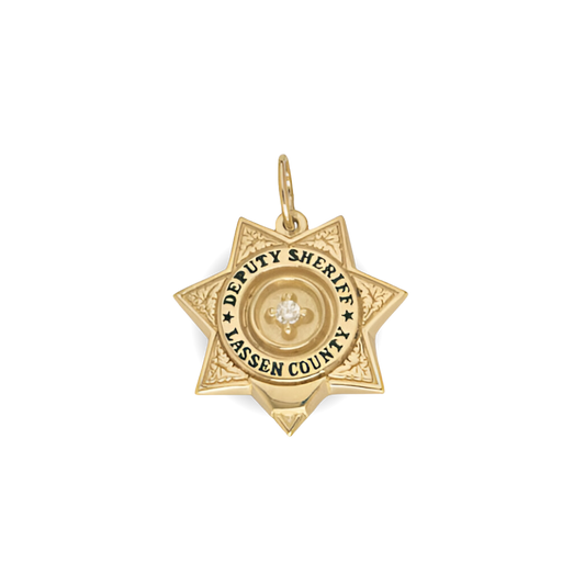 Lassen County Sheriff Department Medium Star Badge Pendant