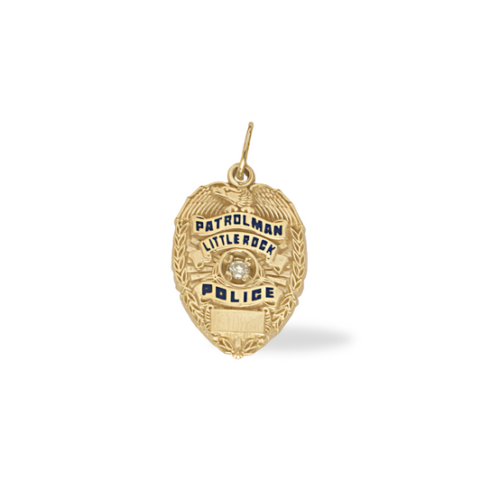 LRPD Small Badge Pendant - Gold