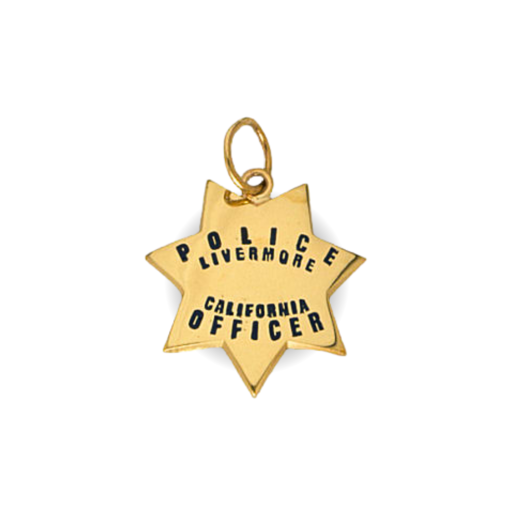 Livermore Police Department Medium Badge Pendant - Gold