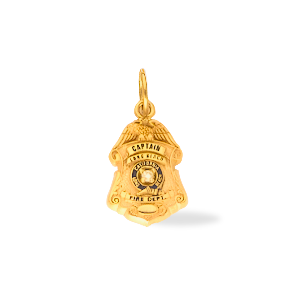 Long Beach Fire Department Badge Pendant