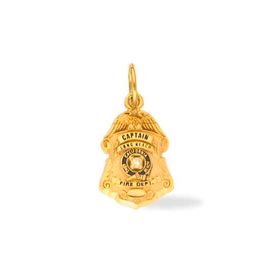 Long Beach Fire Department Badge Pendant