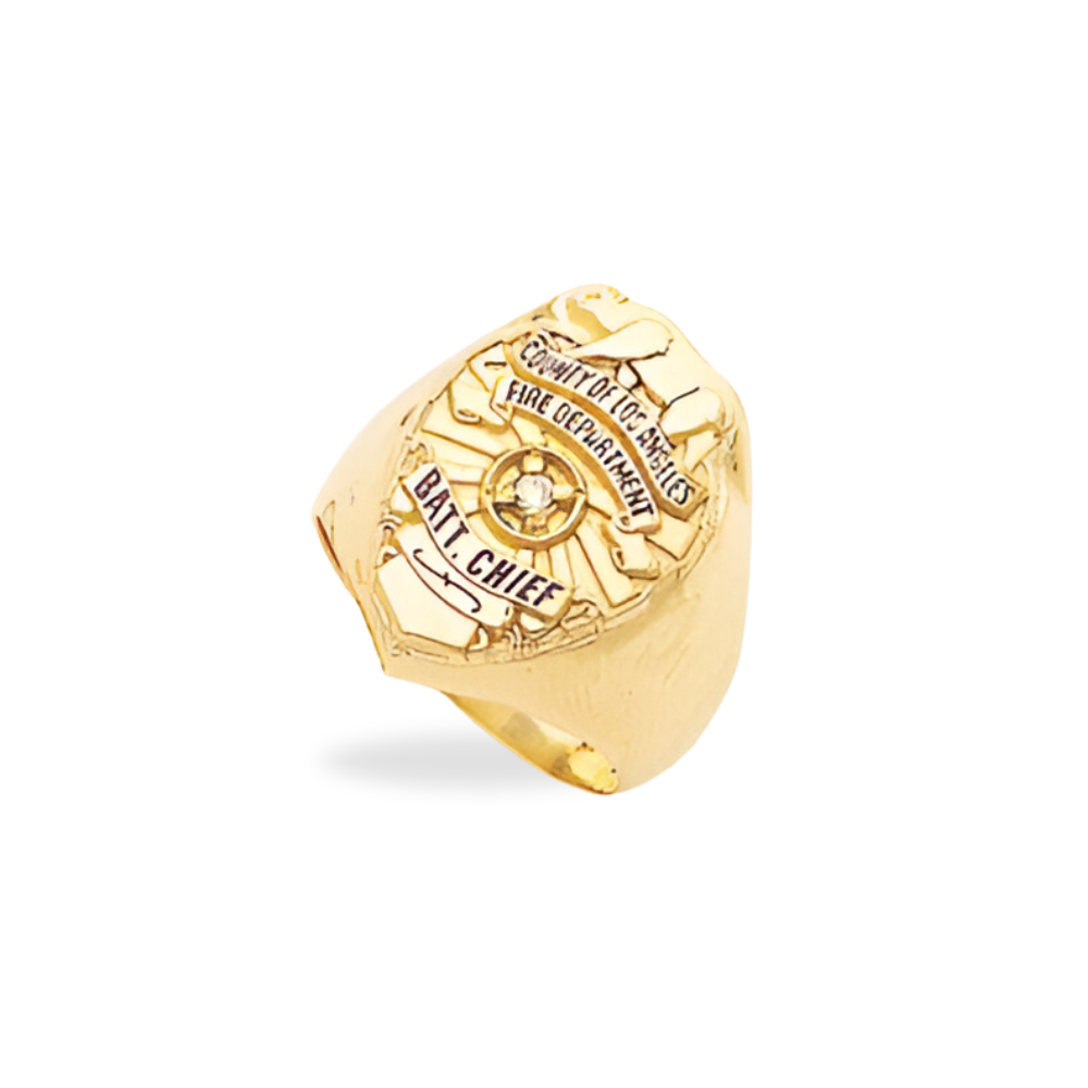 LACFD Ring - White & Gold
