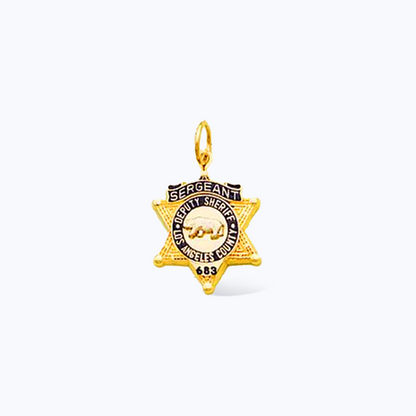 LACSD Star Badge Pendant With Ribbon