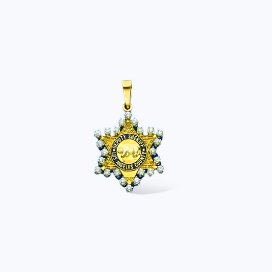 LACSD Badge Star Pendant Diamond