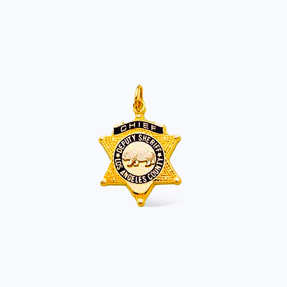 LACSD Badge Pendant With Ribbon - Lieutenant