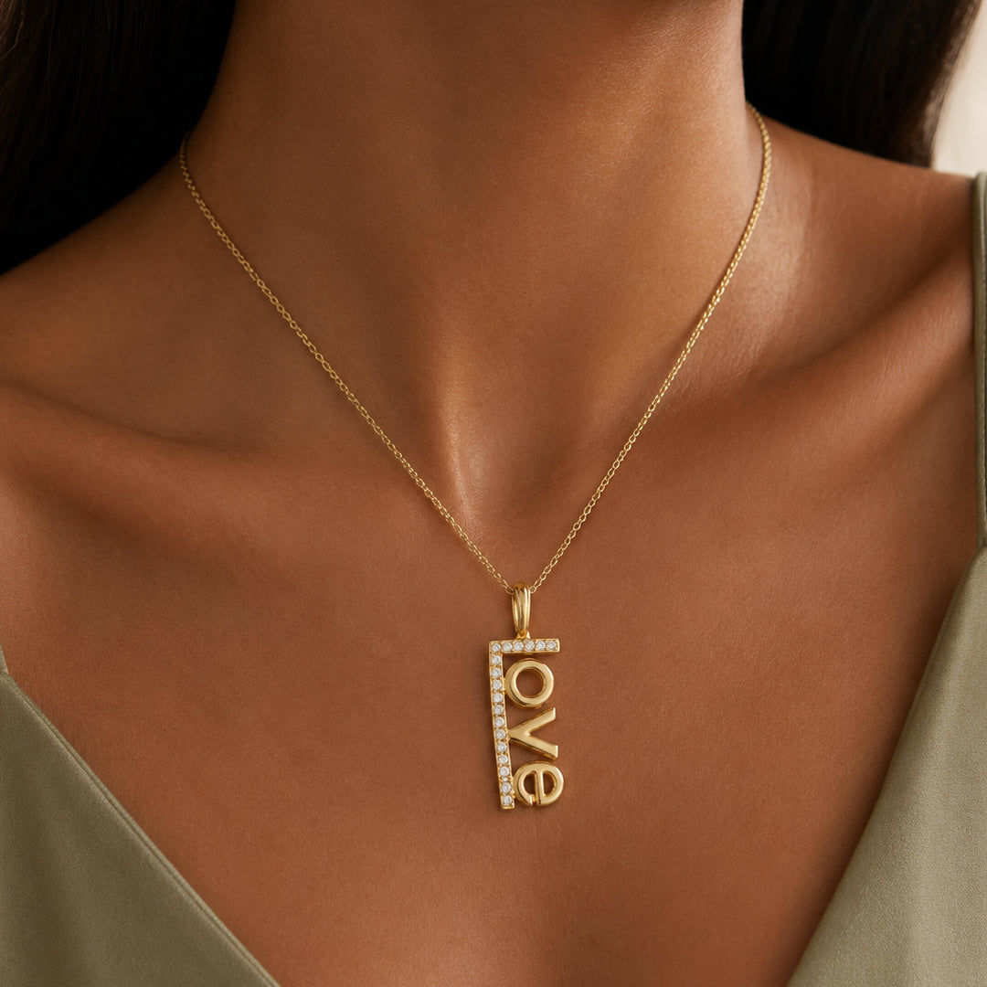 Love Diamond Necklace - 14k gold