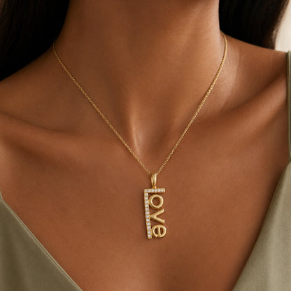 Love Diamond Necklace - 14k gold