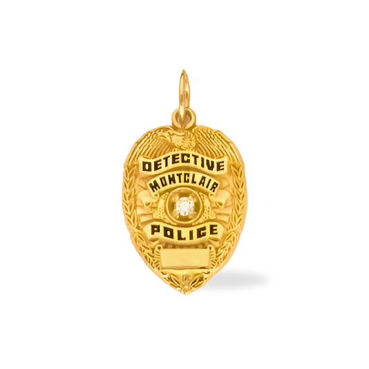 Montclair Police Department Medium Badge Pendant - Gold