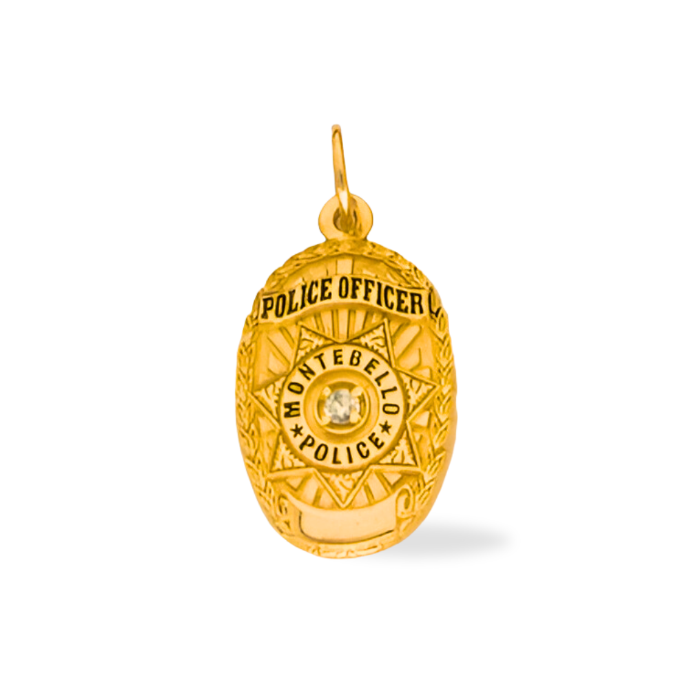 East Bay Police Department Small Badge Star Pendant - Gold