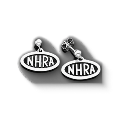 NHRA Oval Logo Earrings - Dangle