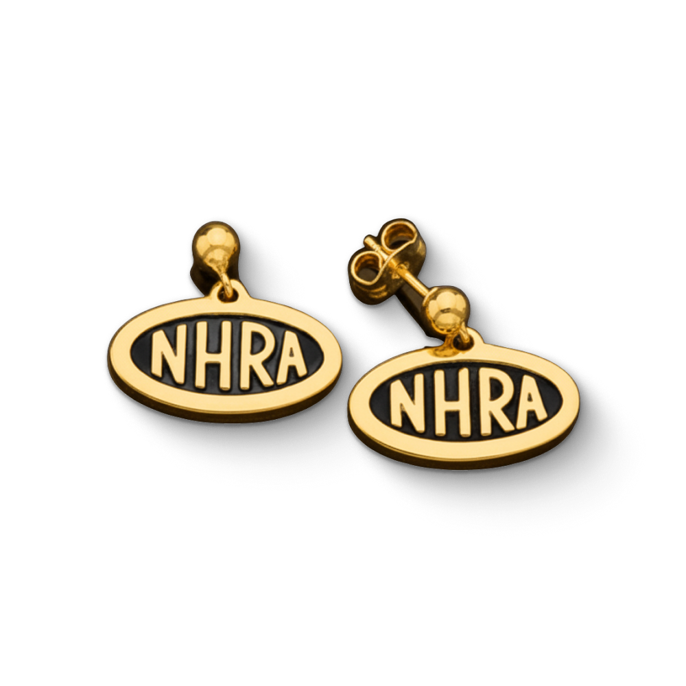 NHRA Oval Logo Earrings - Dangle