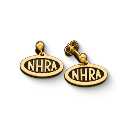 NHRA Oval Logo Earrings - Dangle